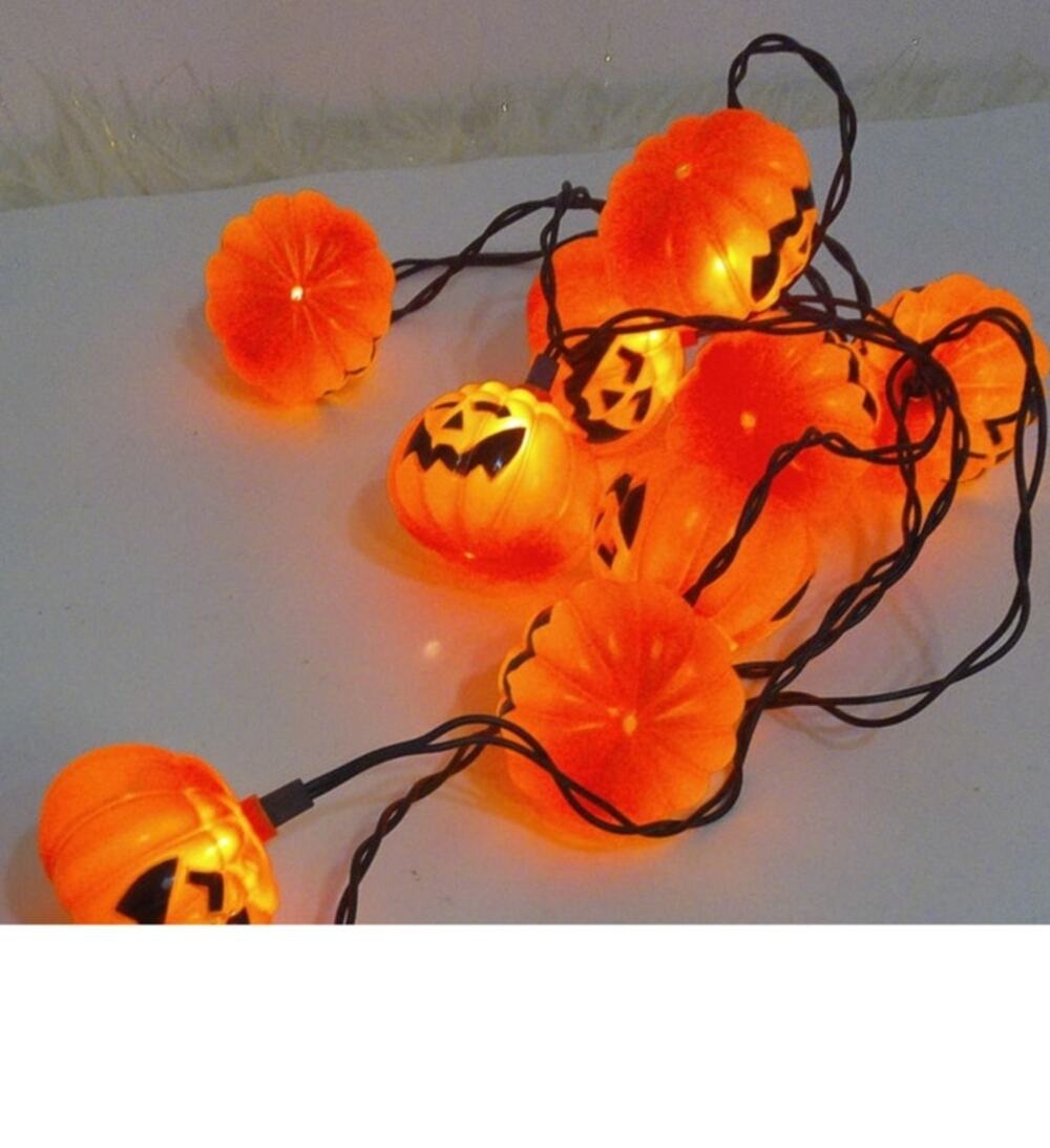 Halloween Pumpkin Blow Mold String Lights Set of 10